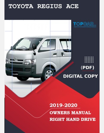 toyota regius ace 2019-2020 owners manual in english